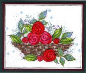 Roses Basket Card